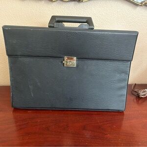 Vintage black briefcase binder